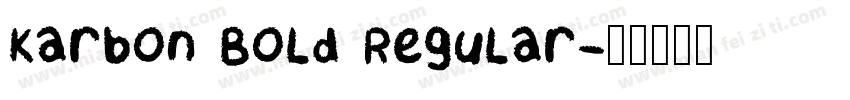 Karbon Bold Regular字体转换
